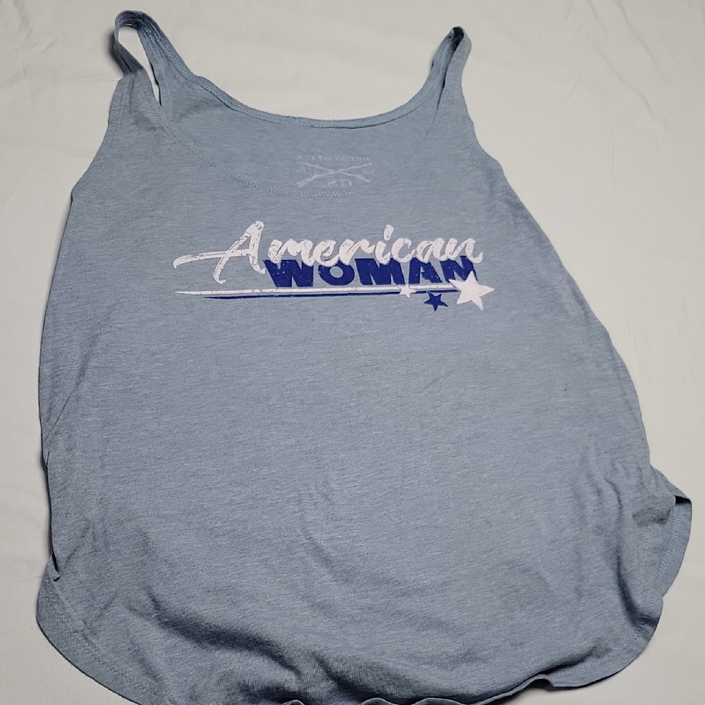 Grunt Style Light Blue 'American Woman' Tank Top